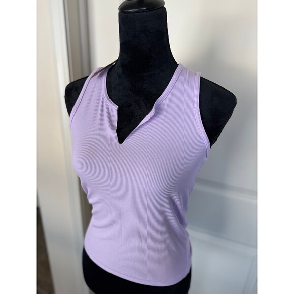 Skims Soft Lounge Split Neck Tank Sugar Plum Size Medium - Picture 2 of 8